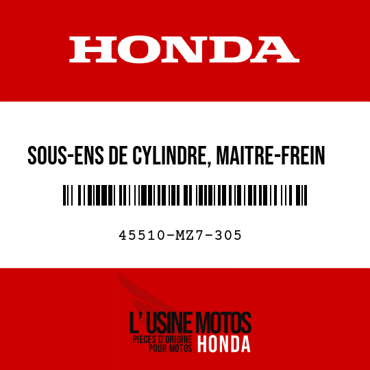 image de 45510-MZ7-305 SOUS-ENS DE CYLINDRE, MAITRE-FREIN AV