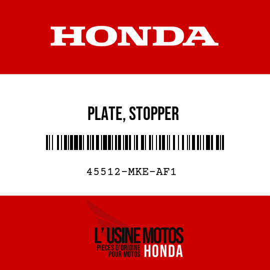 image de 45512-MKE-AF1 PLATE, STOPPER