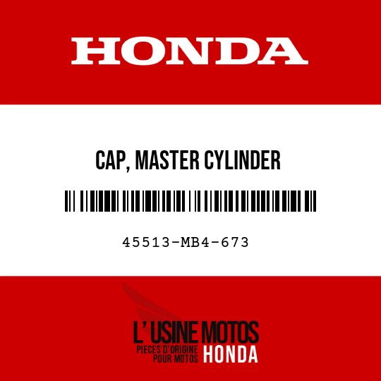 image de 45513-MB4-673 CAP, MASTER CYLINDER