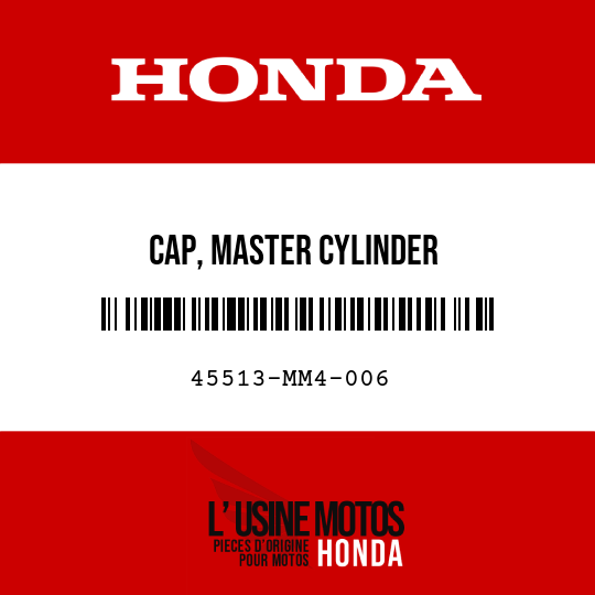 image de 45513-MM4-006 CAP, MASTER CYLINDER