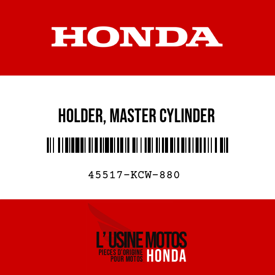 image de 45517-KCW-880 HOLDER, MASTER CYLINDER