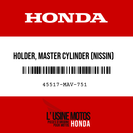 image de 45517-MAV-751 HOLDER, MASTER CYLINDER (NISSIN)