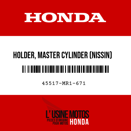 image de 45517-MR1-671 HOLDER, MASTER CYLINDER (NISSIN)
