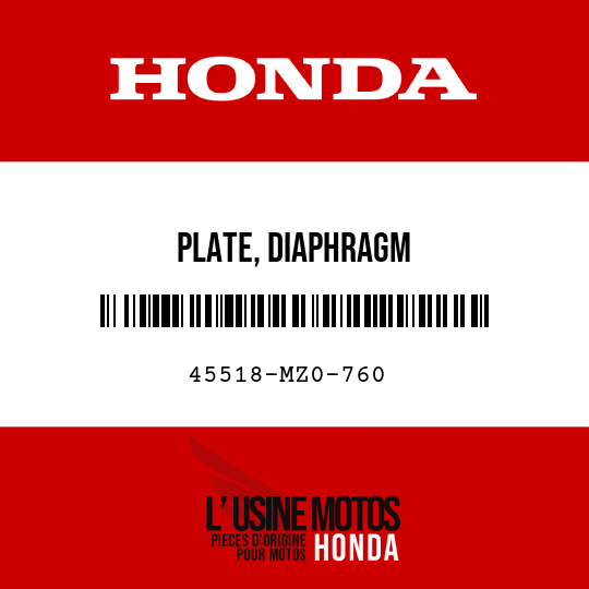 image de 45518-MZ0-760 PLATE, DIAPHRAGM
