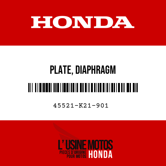 image de 45521-K21-901 PLATE, DIAPHRAGM