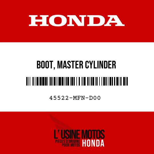 image de 45522-MFN-D00 BOOT, MASTER CYLINDER