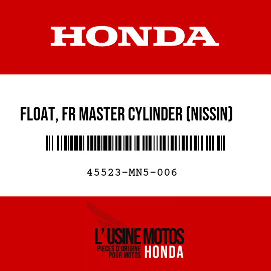 image de 45523-MN5-006 FLOAT, FR MASTER CYLINDER (NISSIN)