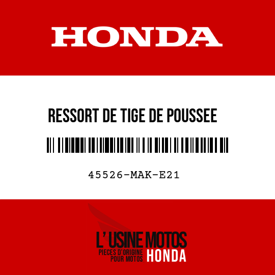 image de 45526-MAK-E21 RESSORT DE TIGE DE POUSSEE