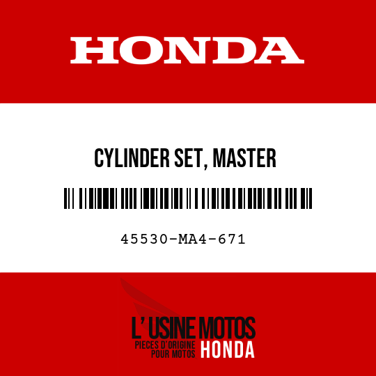 image de 45530-MA4-671 CYLINDER SET, MASTER