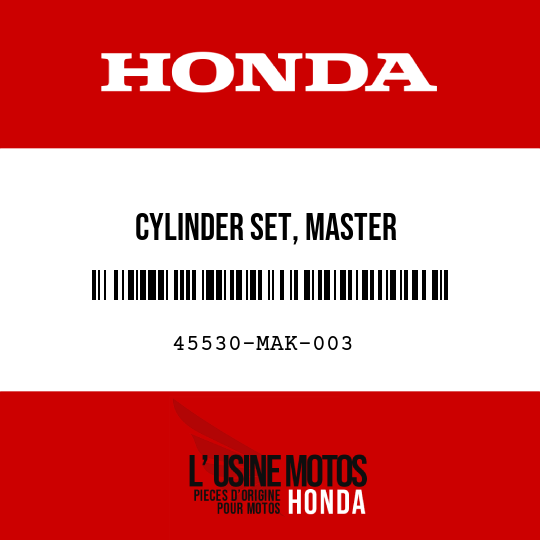 image de 45530-MAK-003 CYLINDER SET, MASTER