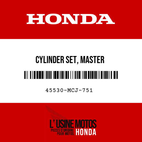 image de 45530-MCJ-751 CYLINDER SET, MASTER
