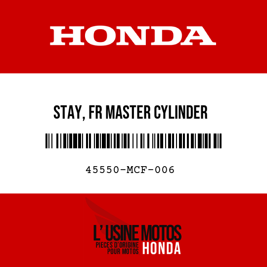 image de 45550-MCF-006 STAY, FR MASTER CYLINDER