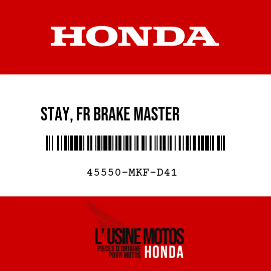image de 45550-MKF-D41 STAY, FR BRAKE MASTER        CYLINDER