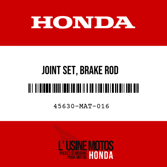 image de 45630-MAT-016 JOINT SET, BRAKE ROD