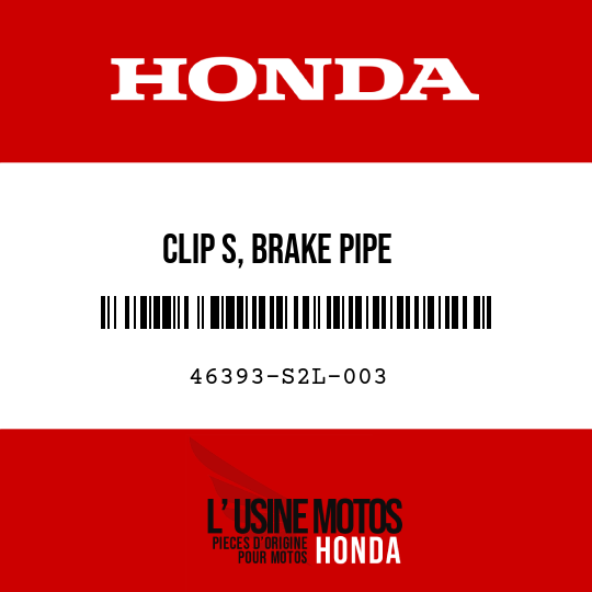 image de 46393-S2L-003 CLIP S, BRAKE PIPE