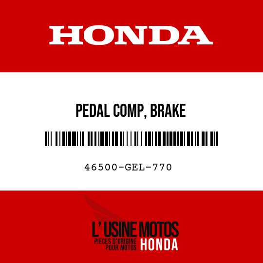 image de 46500-GEL-770 PEDAL COMP, BRAKE