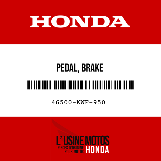 image de 46500-KWF-950 PEDAL, BRAKE