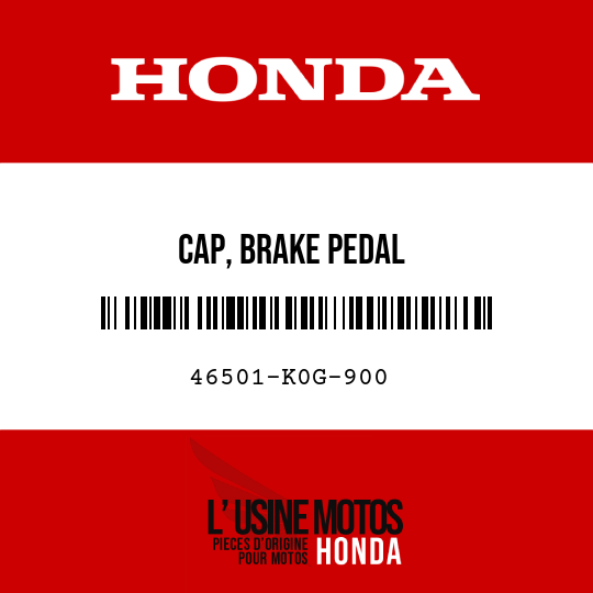 image de 46501-K0G-900 CAP, BRAKE PEDAL