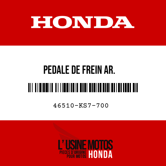 image de 46510-KS7-700 PEDALE DE FREIN AR.