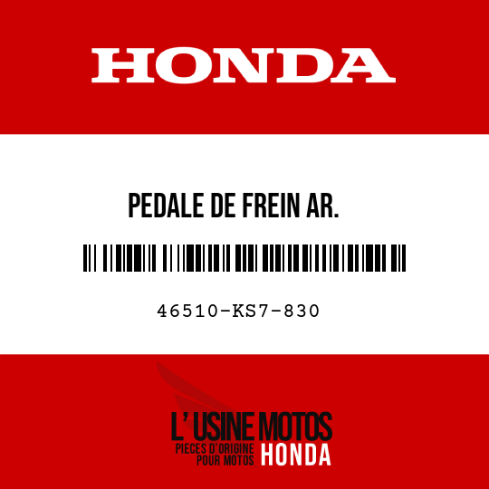 image de 46510-KS7-830 PEDALE DE FREIN AR.