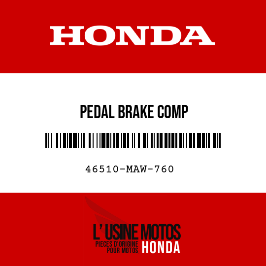 image de 46510-MAW-760 PEDAL BRAKE COMP