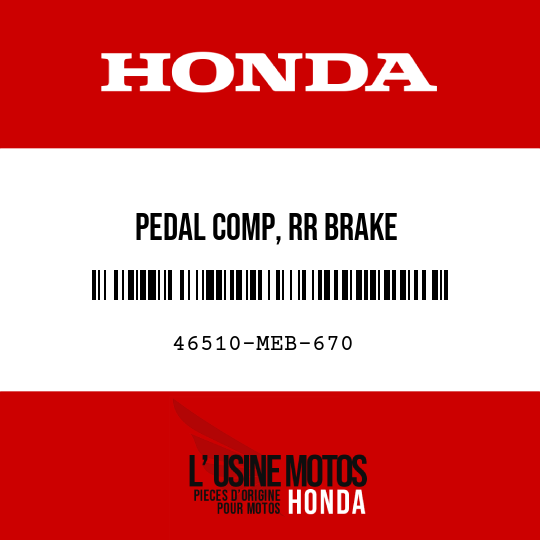 image de 46510-MEB-670 PEDAL COMP, RR BRAKE