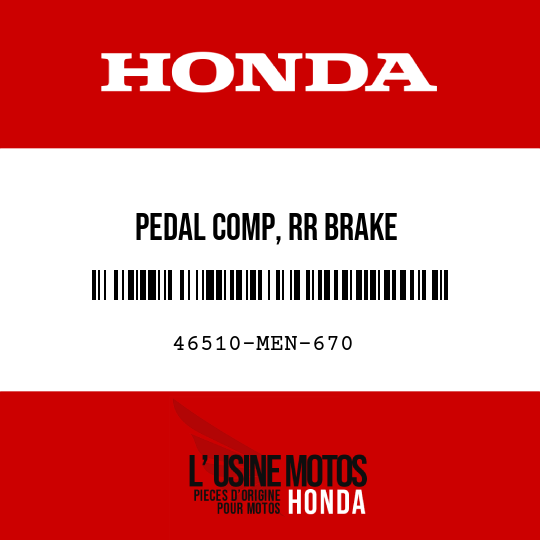 image de 46510-MEN-670 PEDAL COMP, RR BRAKE