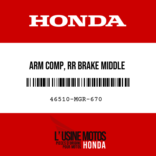 image de 46510-MGR-670 ARM COMP, RR BRAKE MIDDLE