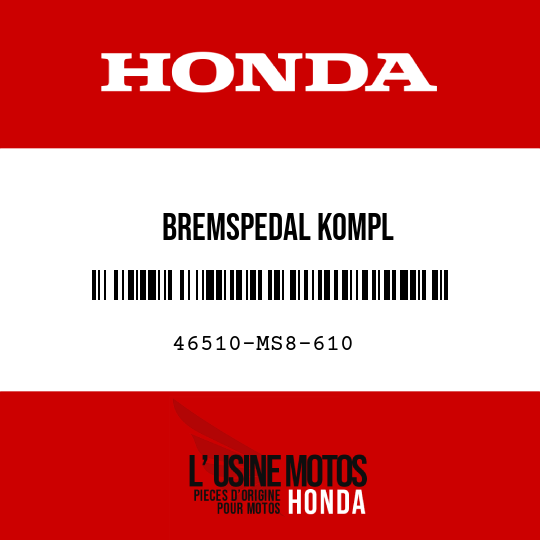 image de 46510-MS8-610 BREMSPEDAL KOMPL