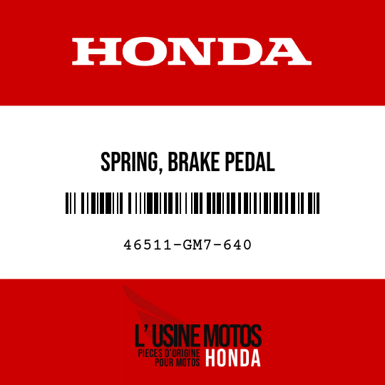 image de 46511-GM7-640 SPRING, BRAKE PEDAL