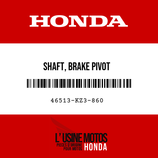 image de 46513-KZ3-860 SHAFT, BRAKE PIVOT