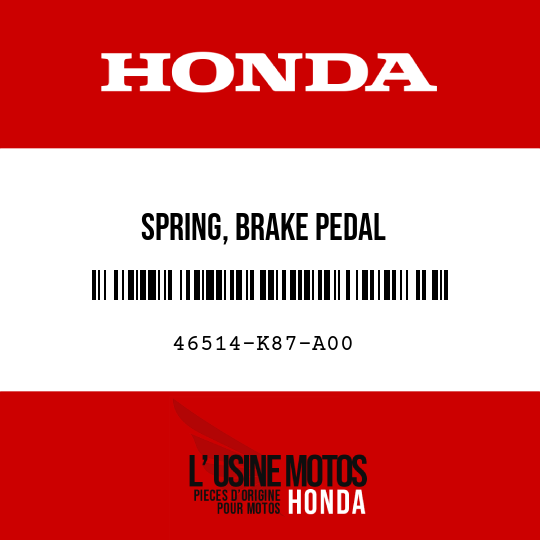 image de 46514-K87-A00 SPRING, BRAKE PEDAL