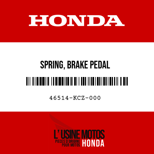 image de 46514-KCZ-000 SPRING, BRAKE PEDAL