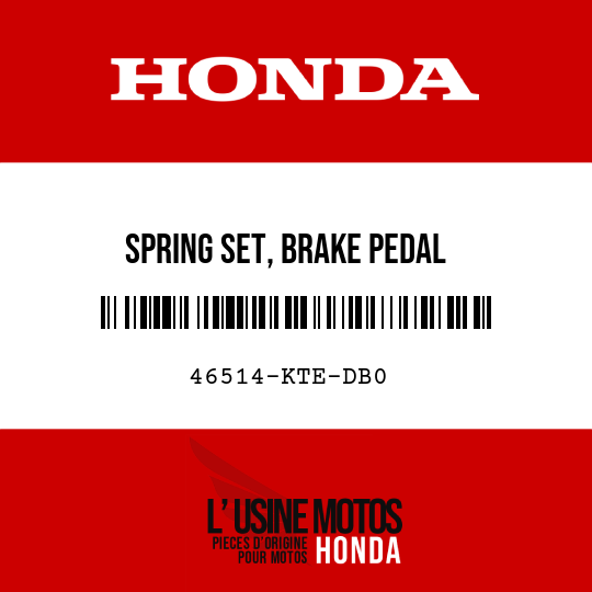 image de 46514-KTE-DB0 SPRING SET, BRAKE PEDAL