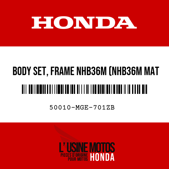 image de 50010-MGE-701ZB BODY SET, FRAME NHB36M (NHB36M MAT HORIZONTAL SILVER METALLIC)