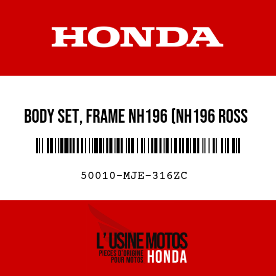 image de 50010-MJE-316ZC BODY SET, FRAME NH196 (NH196 ROSS WHITE)