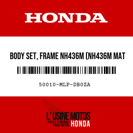 image de 50010-MLP-DB0ZA BODY SET, FRAME NH436M (NH436M MAT GUNPOWDER BLACK METALLIC)