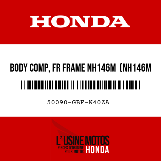 image de 50090-GBF-K40ZA BODY COMP, FR FRAME NH146M  (NH146M ACCURATE SILVER METALLIC)