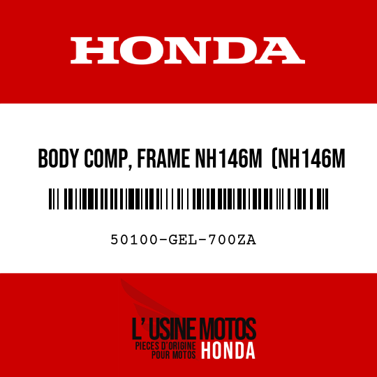 image de 50100-GEL-700ZA BODY COMP, FRAME NH146M  (NH146M ACCURATE SILVER METALLIC)