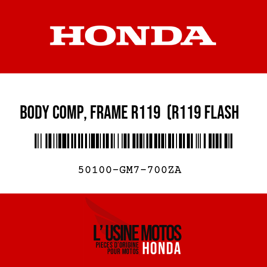 image de 50100-GM7-700ZA BODY COMP, FRAME R119  (R119 FLASH RED)