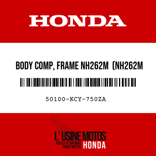 image de 50100-KCY-750ZA BODY COMP, FRAME NH262M  (NH262M TERRA SILVER METALLIC)
