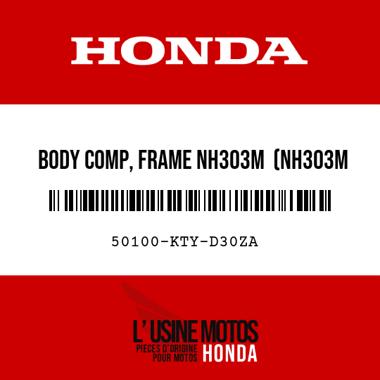 image de 50100-KTY-D30ZA BODY COMP, FRAME NH303M  (NH303M MAT AXIS GRAY METALLIC)