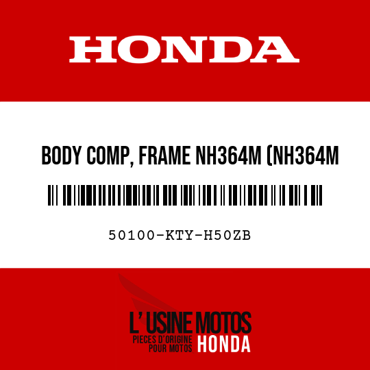 image de 50100-KTY-H50ZB BODY COMP, FRAME NH364M (NH364M SHEEN SILVER METALLIC)