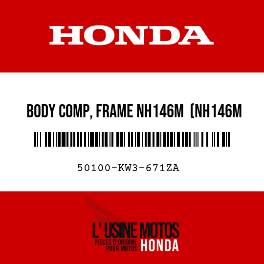 image de 50100-KW3-671ZA BODY COMP, FRAME NH146M  (NH146M ACCURATE SILVER METALLIC)
