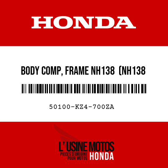 image de 50100-KZ4-700ZA BODY COMP, FRAME NH138  (NH138 SHASTA WHITE)