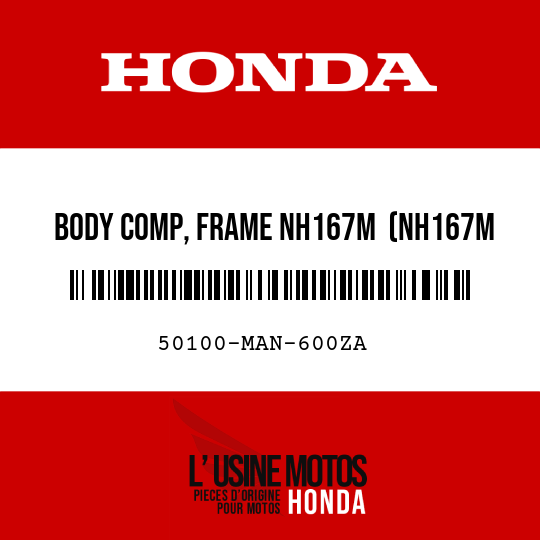 image de 50100-MAN-600ZA BODY COMP, FRAME NH167M  (NH167M VERNEAR GRAY METALLIC)