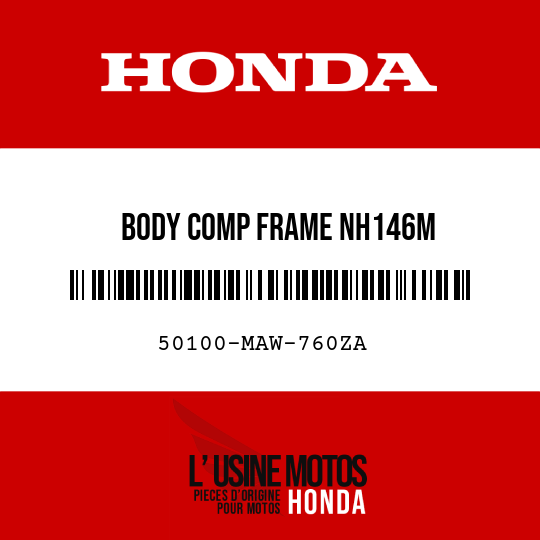 image de 50100-MAW-760ZA BODY COMP FRAME NH146M