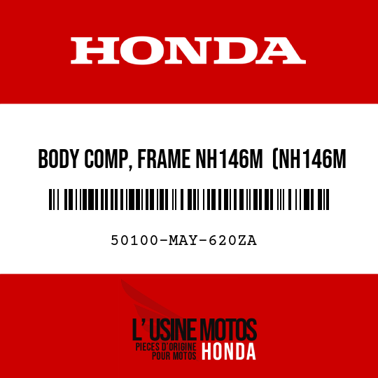 image de 50100-MAY-620ZA BODY COMP, FRAME NH146M  (NH146M ACCURATE SILVER METALLIC)