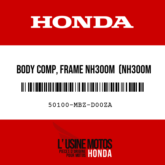 image de 50100-MBZ-D00ZA BODY COMP, FRAME NH300M  (NH300M MUSCULAR GRAY METALLIC)