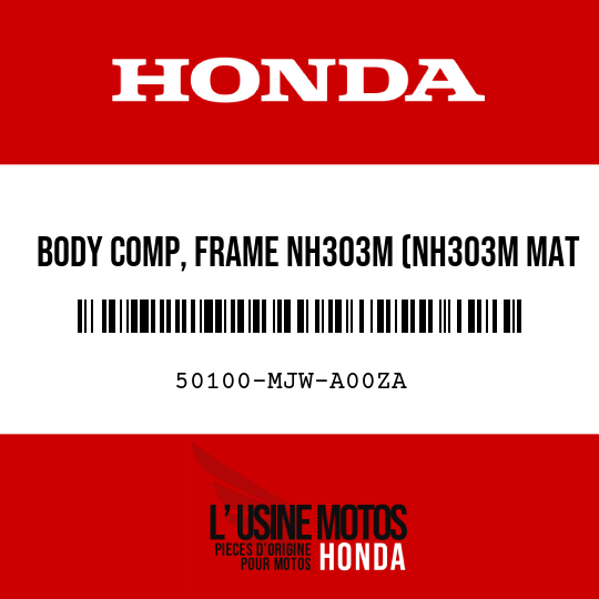 image de 50100-MJW-A00ZA BODY COMP, FRAME NH303M (NH303M MAT AXIS GRAY METALLIC)